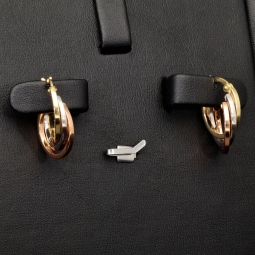 Tricolor Gold-Creolen – Eleganz in drei Goldtönen aus 585er 14K Gold (Gelbgold, Roségold und Weißgold)