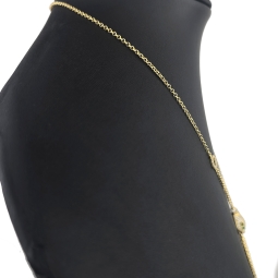 Exklusive Goldkette / Collier mit Pantherkopf-Anhänger mit Zirkoniabesatz aus 14K 585 Gold (Gelbgold)