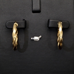 Edle Twist - Creolen in zeitlosem, filigranen Greco - Design aus hochwertigem 585er / 14K Gold