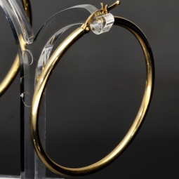 Glänzende Creolen in klassischem, elegantem Design aus 14K 585 Gold glänzend poliert (Gelbgold)