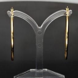 Glänzende Creolen in klassischem, elegantem Design aus 14K 585 Gold glänzend poliert (Gelbgold)