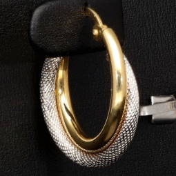 Elegante Doppel-Creolen aus 14K Bicolor-Gold – stilvoll & raffiniert