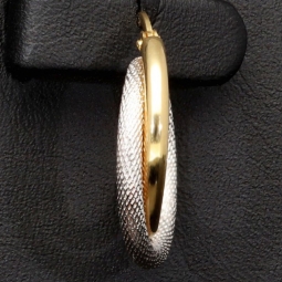 Elegante Doppel-Creolen aus 14K Bicolor-Gold – stilvoll & raffiniert