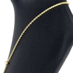 Außergewöhnliche Kordelkette mit dekorativen Goldkugeln in ca. 55cm Länge aus hochwertigem 14K 585 Gold ca. 2mm Breite