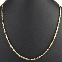 Hochwertige Goldkette mit feinem Design in 585 14k Gelbgold (ca. 54-55 cm lang, 3,5 mm breit)