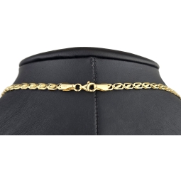 Hochwertige Goldkette mit feinem Design in 585 14k Gelbgold (ca. 54-55 cm lang, 3,5 mm breit)