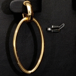 Stilvolle Creolen-Ohrstecker aus funkelndem, polierten Gold (14K 585 Gelbgold)