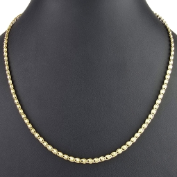 Hochwertige Goldkette in außergewöhnlichem Design aus Gold 585 14k Gelbgold (ca. 50 cm lang, ca. 3,4 mm breit)