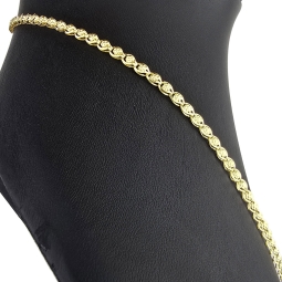 Hochwertige Goldkette in außergewöhnlichem Design aus Gold 585 14k Gelbgold (ca. 50 cm lang, ca. 3,4 mm breit)