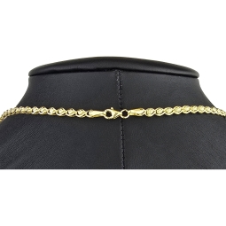 Hochwertige Goldkette in außergewöhnlichem Design aus Gold 585 14k Gelbgold (ca. 50 cm lang, ca. 3,4 mm breit)