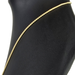 Engmaschige Goldkette / Ankerkette aus funkelnden 585 / 14K Gold , ca. 50cm Länge 2mm