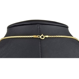 Engmaschige Goldkette / Ankerkette aus funkelnden 585 / 14K Gold , ca. 50cm Länge 2mm