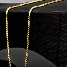 Engmaschige Goldkette / Ankerkette aus funkelnden 585 / 14K Gold , ca. 50cm Länge 2mm