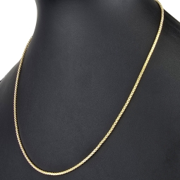 Engmaschige Goldkette / Ankerkette aus funkelnden 585 / 14K Gold , ca. 50cm Länge 2mm
