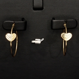 Funkelnde Gold-Ohrringe mit feinem Reliefdesign aus 14K 585er Gelbgold