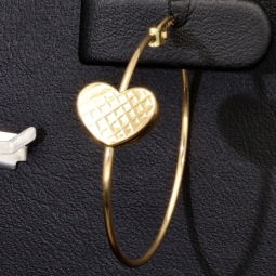 Funkelnde Gold-Ohrringe mit feinem Reliefdesign aus 14K 585er Gelbgold