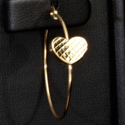 Funkelnde Gold-Ohrringe mit feinem Reliefdesign aus 14K 585er Gelbgold