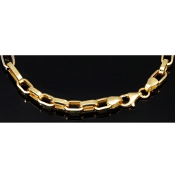 Exquisites Ankerarmband in außergewöhnlichem Bicolor Design aus edlem 14K 585er Gold (ca. 21,5 cm lang, ca. 5,5mm breit)