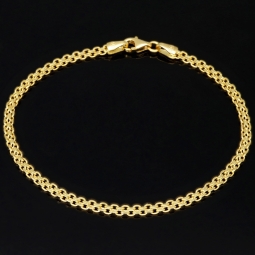 Zeitlos schönes 14K 585 Goldarmband – klassisches Design trifft hochwertige Verarbeitung in Perfektion (ca. 19cm Länge, 3mm Breite)
