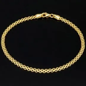 Zeitlos schönes 14K 585 Goldarmband – Edles Design trifft hochwertige Verarbeitung in Perfektion (ca. 18cm Länge, 3mm Breite)