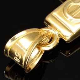 Detaillierter Kreuzanhänger mit Jesusfigur aus edlem 14K 585 Bicolor Gold (Gelbgold und Weißgold)