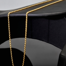 Feingliedrige Goldkette aus funkelndem 14K 585 Gold - ca. 60cm lang, ca. 1,5mm breit