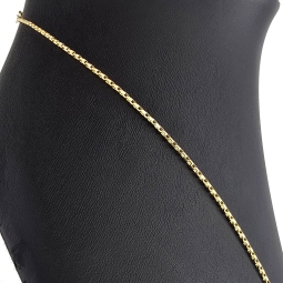 Feingliedrige Goldkette aus funkelndem 14K 585 Gold - ca. 60cm lang, ca. 1,5mm breit