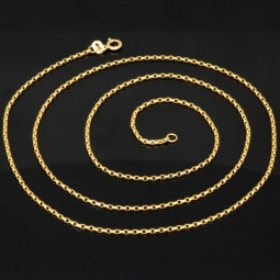 Feingliedrige Goldkette aus funkelndem 14K 585 Gold - ca. 60cm lang, ca. 1,5mm breit
