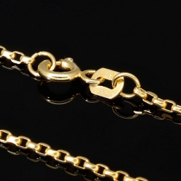Feingliedrige Goldkette aus funkelndem 14K 585 Gold - ca. 60cm lang, ca. 1,5mm breit