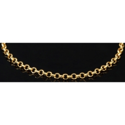 Edles Goldarmband im Rundpanzer-Design aus hochwertigem 585 14k Gold (Gelbgold), ca. 3mm breit, 19cm lang