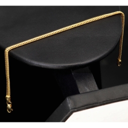 Filigranes Doppelpanzer-Armband / Goldarmband  aus funkelndem 585er 14k Gold, ca. 3mm breit, 19cm lang