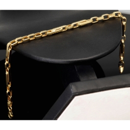 Edles Armband aus Gold mit feinem Greco-Design ca. 22cm lang und 4mm breit (585 / 14k)