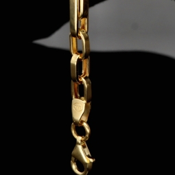 Edles Armband aus Gold mit feinem Greco-Design ca. 22cm lang und 4mm breit (585 / 14k)