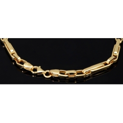 Edles Armband aus Gold mit feinem Greco-Design ca. 22cm lang und 4mm breit (585 / 14k)