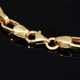 Edles Armband aus Gold mit feinem Greco-Design ca. 22cm lang und 4mm breit (585 / 14k)