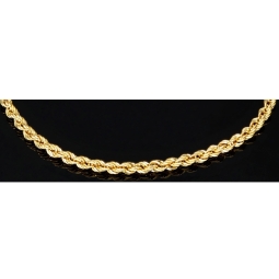 Twist-Armband / Kordelarmband aus funkelndem Gold (585er 14k Gelbgold) mit zirkonia besetzten Rondell, ca. 2,5 mm breit, 19,5 cm lang