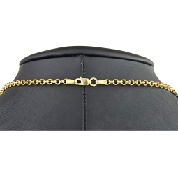 Funkelnde Rundankerkette in stilvollem Design aus glänzendem 585 / 14K Gold (Gelbgold) ca. 55cm, 3mm