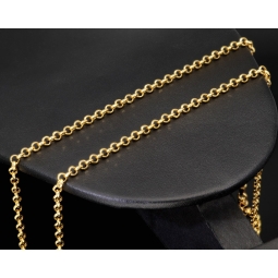 Funkelnde Rundankerkette in stilvollem Design aus glänzendem 585 / 14K Gold (Gelbgold) ca. 55cm, 3mm