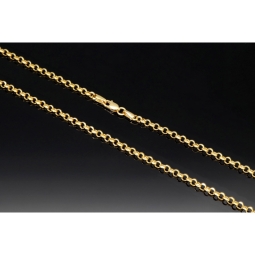 Funkelnde Rundankerkette in stilvollem Design aus glänzendem 585 / 14K Gold (Gelbgold) ca. 55cm, 3mm