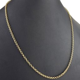 Funkelnde Rundankerkette in stilvollem Design aus glänzendem 585 / 14K Gold (Gelbgold) ca. 55cm, 3mm
