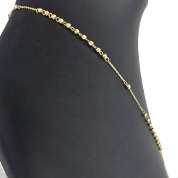 Edle Rosenkranz Y-Kette mit kleinem Amulett und Kreuzanhänger in hochwertigem 14K / 585 Gelbgold