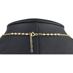 Edle Rosenkranz Y-Kette mit kleinem Amulett und Kreuzanhänger in hochwertigem 14K / 585 Gelbgold
