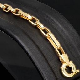 Exquisutes Ankerarmband Goldarmband ca. 21cm lang und 4mm breit aus funkelndem Gelbgold (585 / 14k Gold)