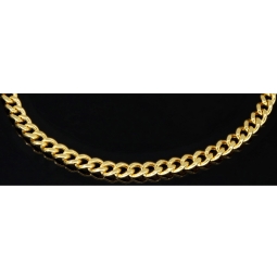 Hochwertig verarbeitetes Panzerarmband aus hochglanzpoliertem 585 14k Gold in 4 mm Stärke, ca. 19,5 cm Länge
