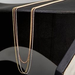 Außergewöhnliche Layer-Goldkette / Collier in außergewöhnlichem Tricolor Design aus 14K 585 Gold (Gelbgold, Weißgold, Roségold) - ca. 45cm