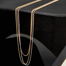 Außergewöhnliche Layer-Goldkette / Collier in außergewöhnlichem Tricolor Design aus 14K 585 Gold (Gelbgold, Weißgold, Roségold) - ca. 45cm