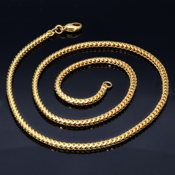 Exklusive, kurze FBM- Goldkette / Collier aus massivem, edlen Gold (585 / 14k Gelbgold) ca. 45cm Länge, ca 2,5mm Breite