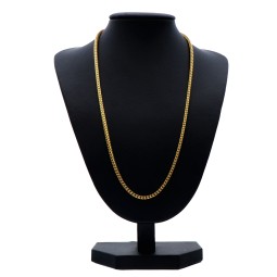 Exklusive, kurze FBM- Goldkette / Collier aus massivem, edlen Gold (585 / 14k Gelbgold) ca. 45cm Länge, ca 2,5mm Breite