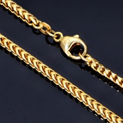 Exklusive, kurze FBM- Goldkette / Collier aus massivem, edlen Gold (585 / 14k Gelbgold) ca. 45cm Länge, ca 2,5mm Breite