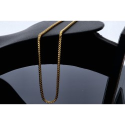 Exklusive, kurze FBM- Goldkette / Collier aus massivem, edlen Gold (585 / 14k Gelbgold) ca. 45cm Länge, ca 2,5mm Breite